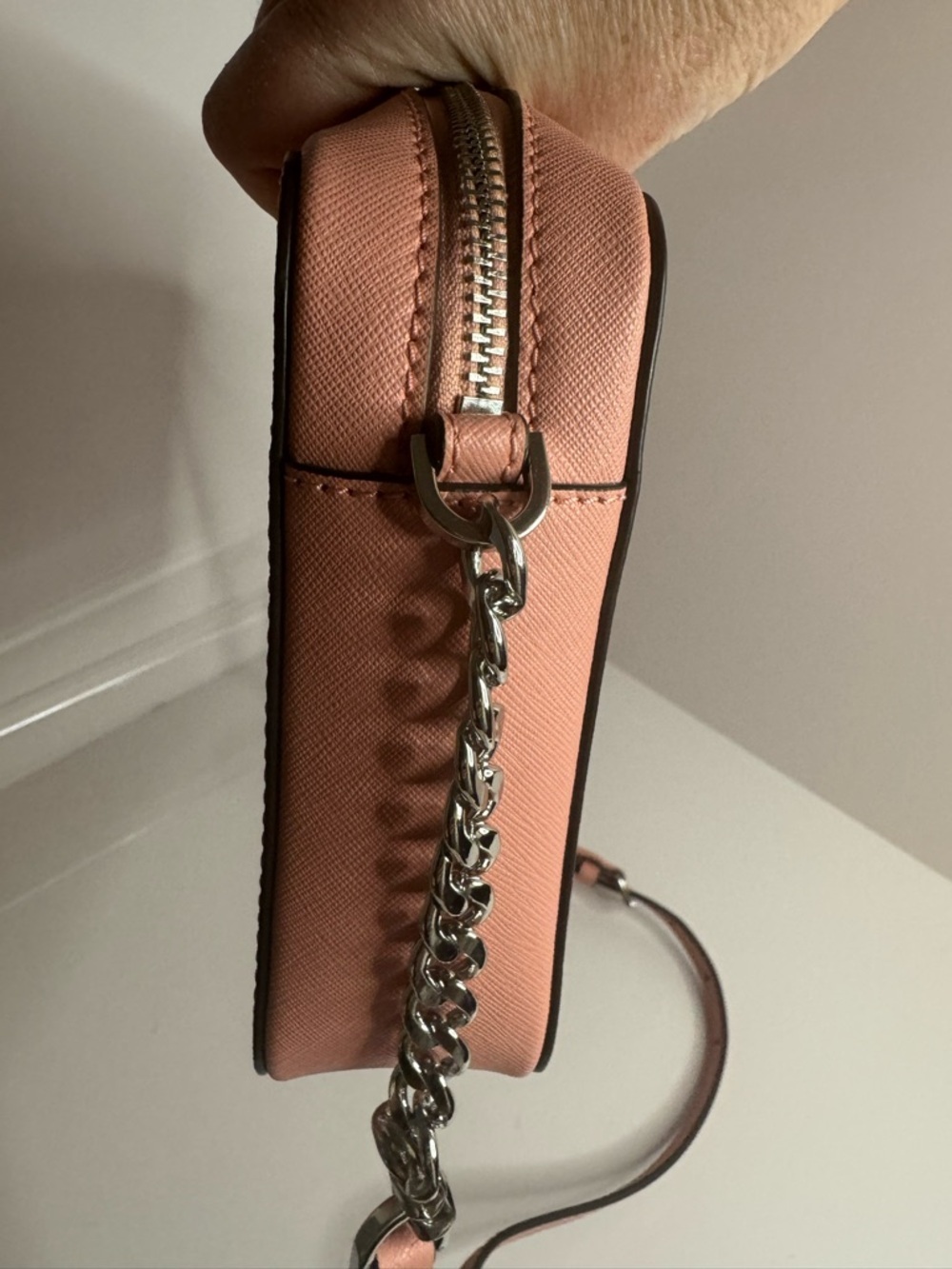 #265 Michael Kors Jet Set Saffiano Leather Chain Camera Crossbody Bag - Picture 4 of 13